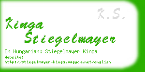 kinga stiegelmayer business card